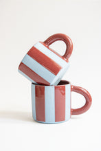 Load image into Gallery viewer, Stripe Mug - Cherry + Blue