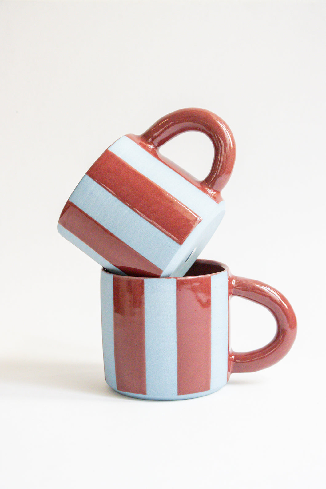 Stripe Mug - Cherry + Blue