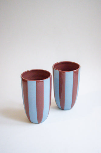 Stripe Cup - Cherry + Blue