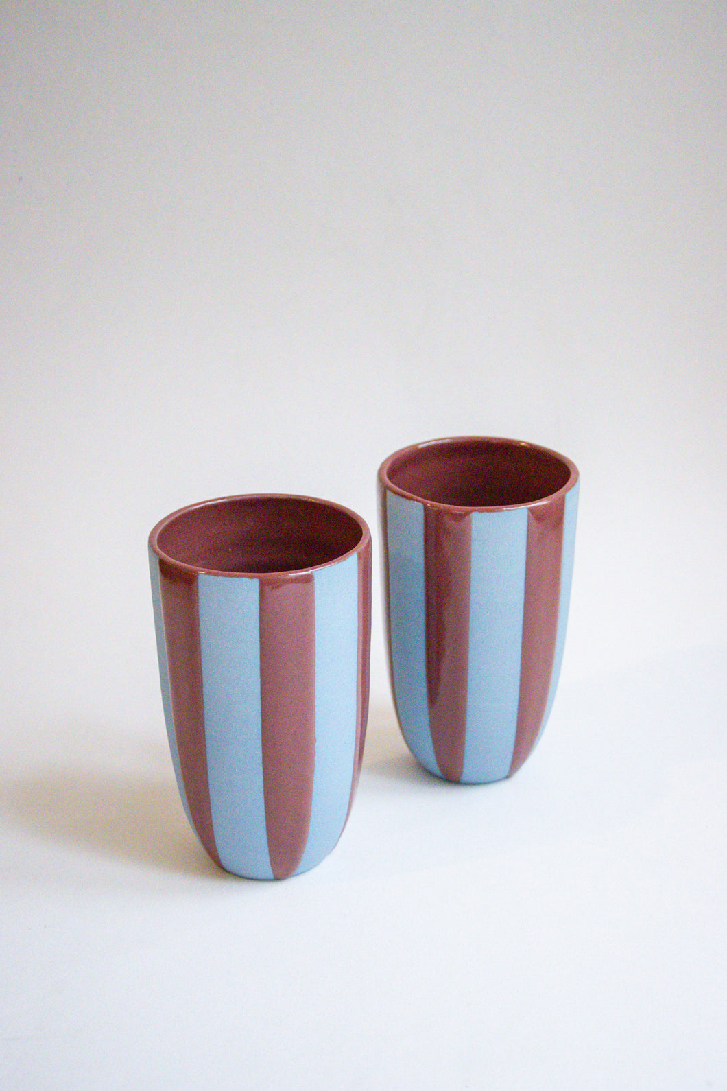 Stripe Cup - Cherry + Blue