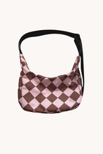 Load image into Gallery viewer, Pink-Brown Argyle Shoulder Bag