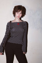 Load image into Gallery viewer, Cowl Back Long Sleeve - Domino Dot