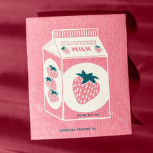 Load image into Gallery viewer, Strawberry Milk - Swedish Dishcloth