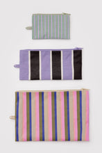 Load image into Gallery viewer, Baggu Flat Pouch Set - Candy Shop Stripes