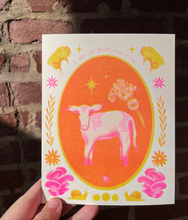 Load image into Gallery viewer, Cow Mini Risograph Print
