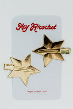 Load image into Gallery viewer, Magic Girl Gold Metal Star Clips