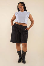 Load image into Gallery viewer, Noah Pinstripe Long Shorts