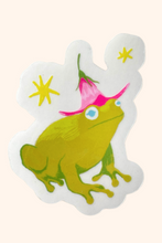 Load image into Gallery viewer, Flower Hat Frog Sticker
