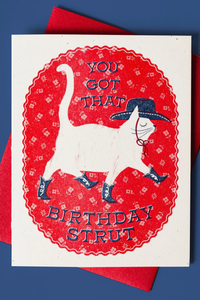 Birthday Strut Birthday Card