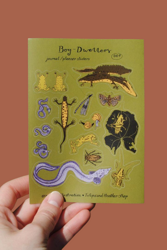 Bog Dwellers A6 Sticker Sheet for Journals