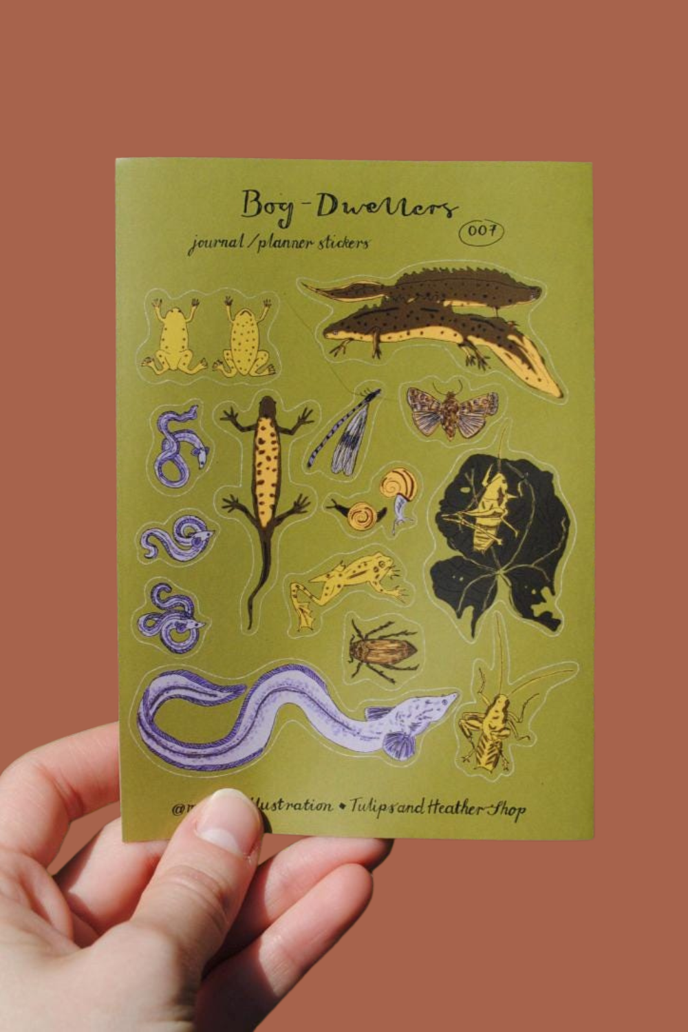 Bog Dwellers A6 Sticker Sheet for Journals