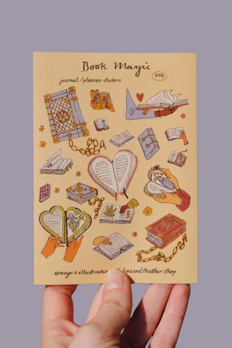 Book Magic A6 Sticker Sheet for Journals