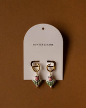 Load image into Gallery viewer, Amelia Tulip Charm Huggies