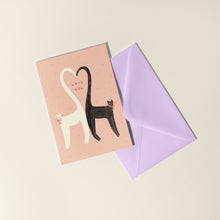 Load image into Gallery viewer, Heart Tails Cats Love Card