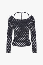 Load image into Gallery viewer, Cowl Back Long Sleeve - Domino Dot
