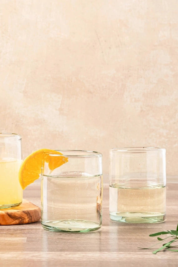 Handblown Double Old Fashioned Glassware - Clear