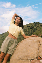 Load image into Gallery viewer, Linen Simple Short - Forest Stripe