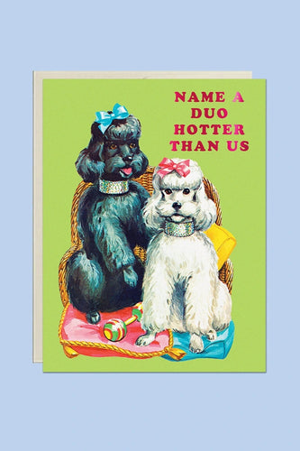 Hot Duo Poodles Card