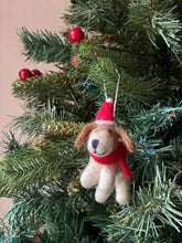 Load image into Gallery viewer, Felt Dog Holiday Ornament