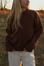 Load image into Gallery viewer, Wool Pocket Cardigan - Brown