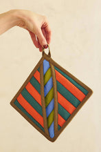 Load image into Gallery viewer, Grasshopper Stripe Quilted Pot Holder