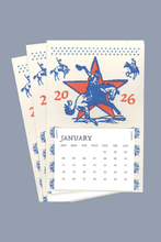 Load image into Gallery viewer, Western Cowboy 2026 Tear-Off Risograph Calendar