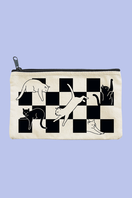 Checker Cats Pouch