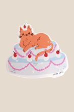 Load image into Gallery viewer, Ginger Cat Cake Sticker