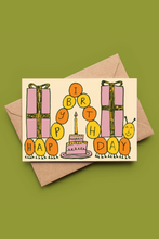Load image into Gallery viewer, Happy Caterpillar Birthday Card