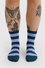 Load image into Gallery viewer, Crew Sock - Malachite Stripe