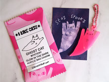 Load image into Gallery viewer, Blind Bag Ghost Cat Mystery Keychain