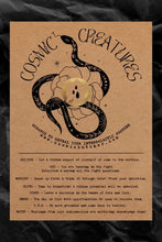 Load image into Gallery viewer, &quot;Cosmic Creatures - Snake&quot; Scratch Off Fortune Affirmation Card