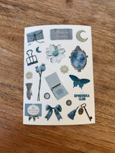 Load image into Gallery viewer, Blue Celestial Junk Journal Sticker Sheet