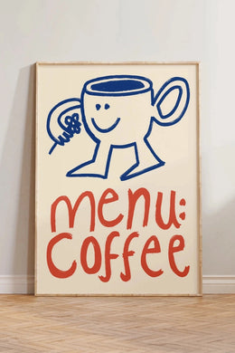 Menu: Coffee Doodle Print