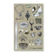 Load image into Gallery viewer, Vintage Silver Sticker Sheet