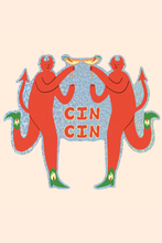 Load image into Gallery viewer, Cin Cin Devils Glitter Sticker