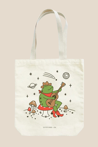 Space Cowboy Frog Tote
