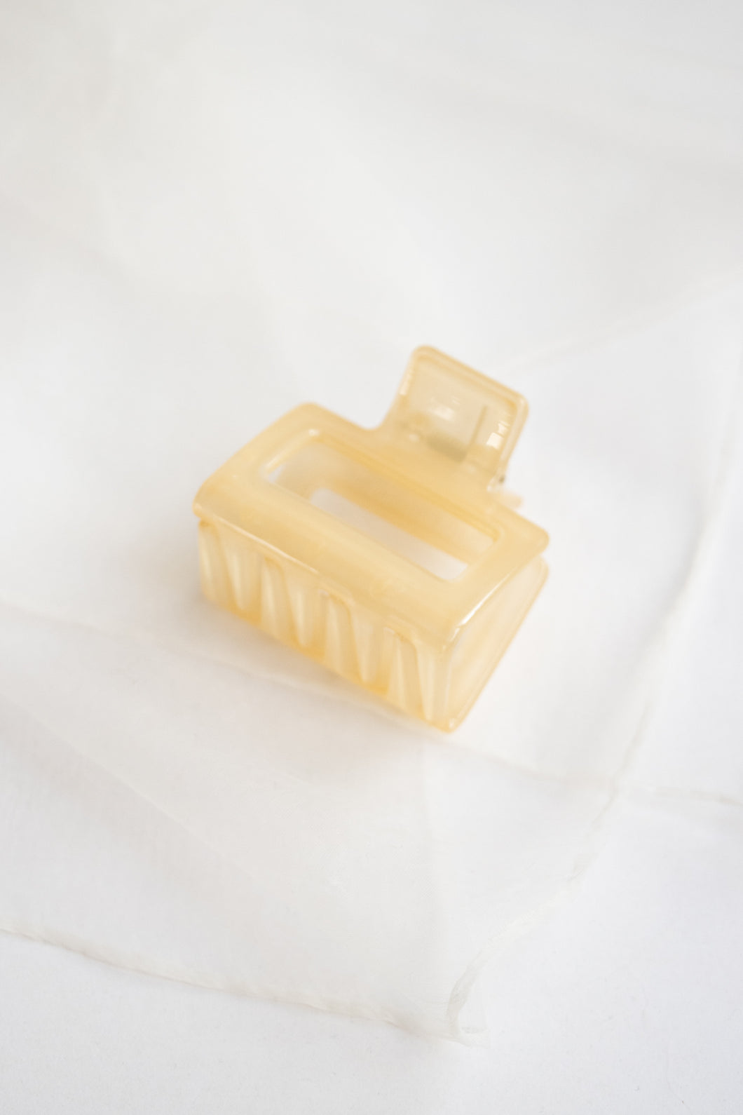 Cream Hair Claw Clip