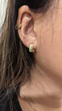 Load image into Gallery viewer, small square gold hoop earrings