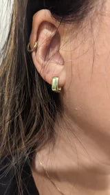 small square gold hoop earrings