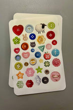 Load image into Gallery viewer, Mixed Media Buttons Small Sticker Sheet