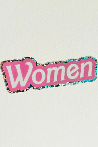 Women Glitter Sticker