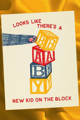 New Kid On The Block Baby Card