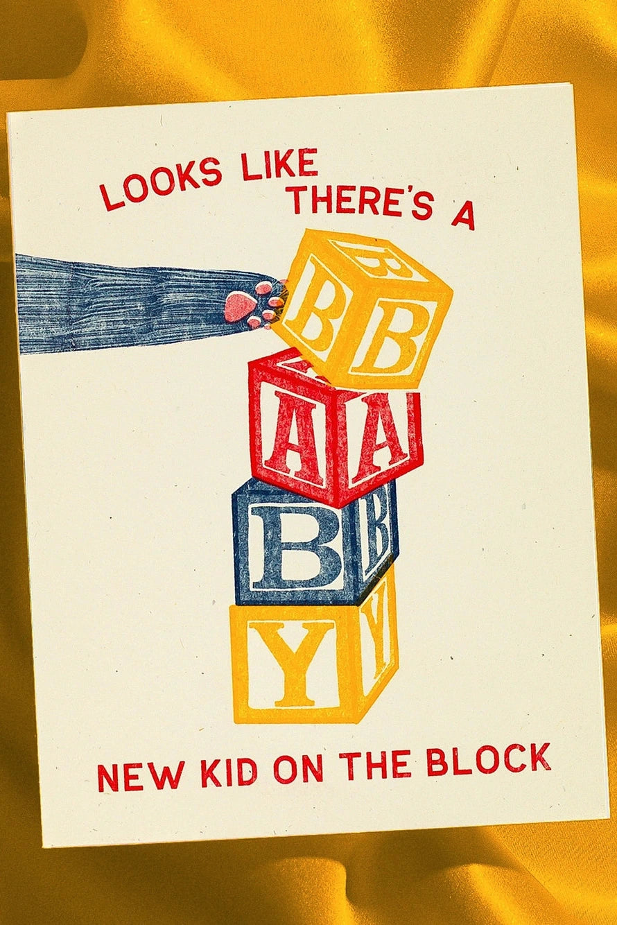 New Kid On The Block Baby Card