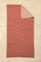 Load image into Gallery viewer, Ladybug Stripe Cotton Terry Bath Towel