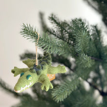 Load image into Gallery viewer, Felt Gator Holiday Ornament