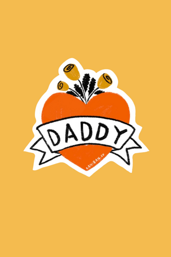 Daddy Heart Sticker