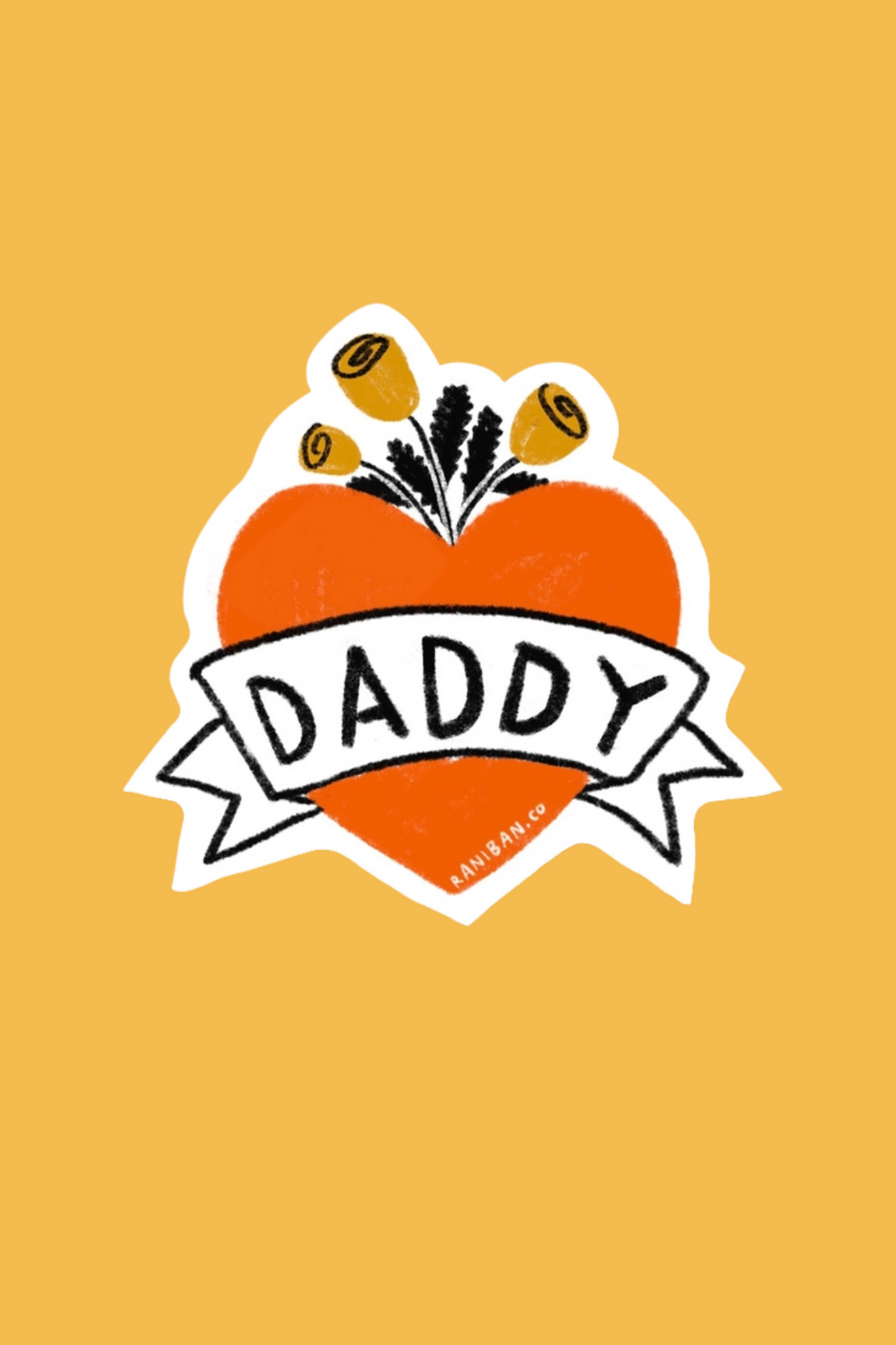 Daddy Heart Sticker