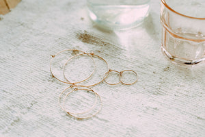 Gold everyday hoops 14k