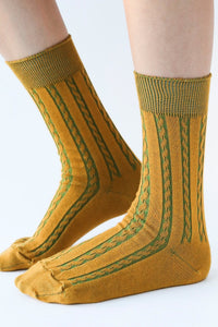 Cable Cotton Dress Socks - Multiple Colours